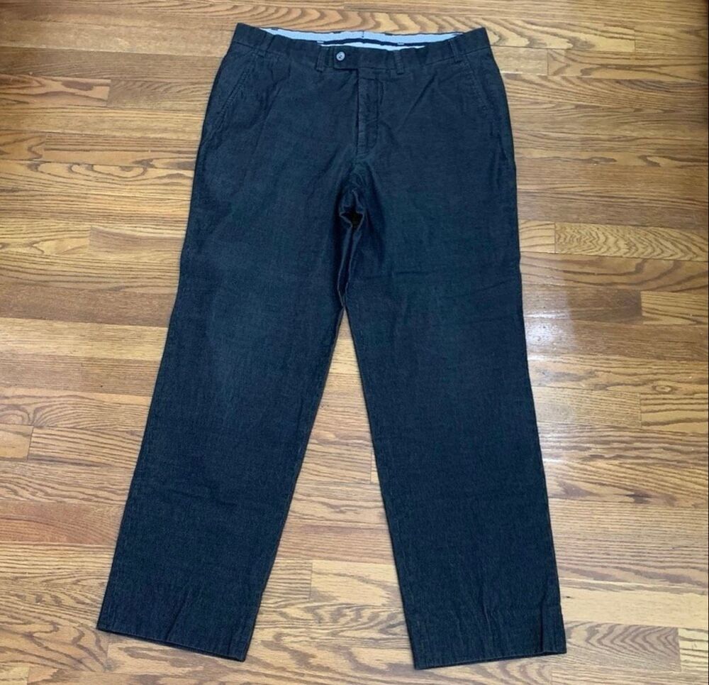 Hiltl DAYNE charcoal Grey Fine Corduroy Pants.